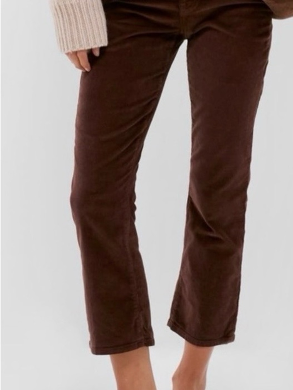 Tuckernuck Cropped Corduroy Pants in Chocolate Brown